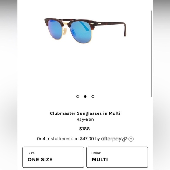 Ray-Ban Clubmaster Flash Sunglasses in Multi with Blue mirrored tinted lenses - Picture 3 of 15